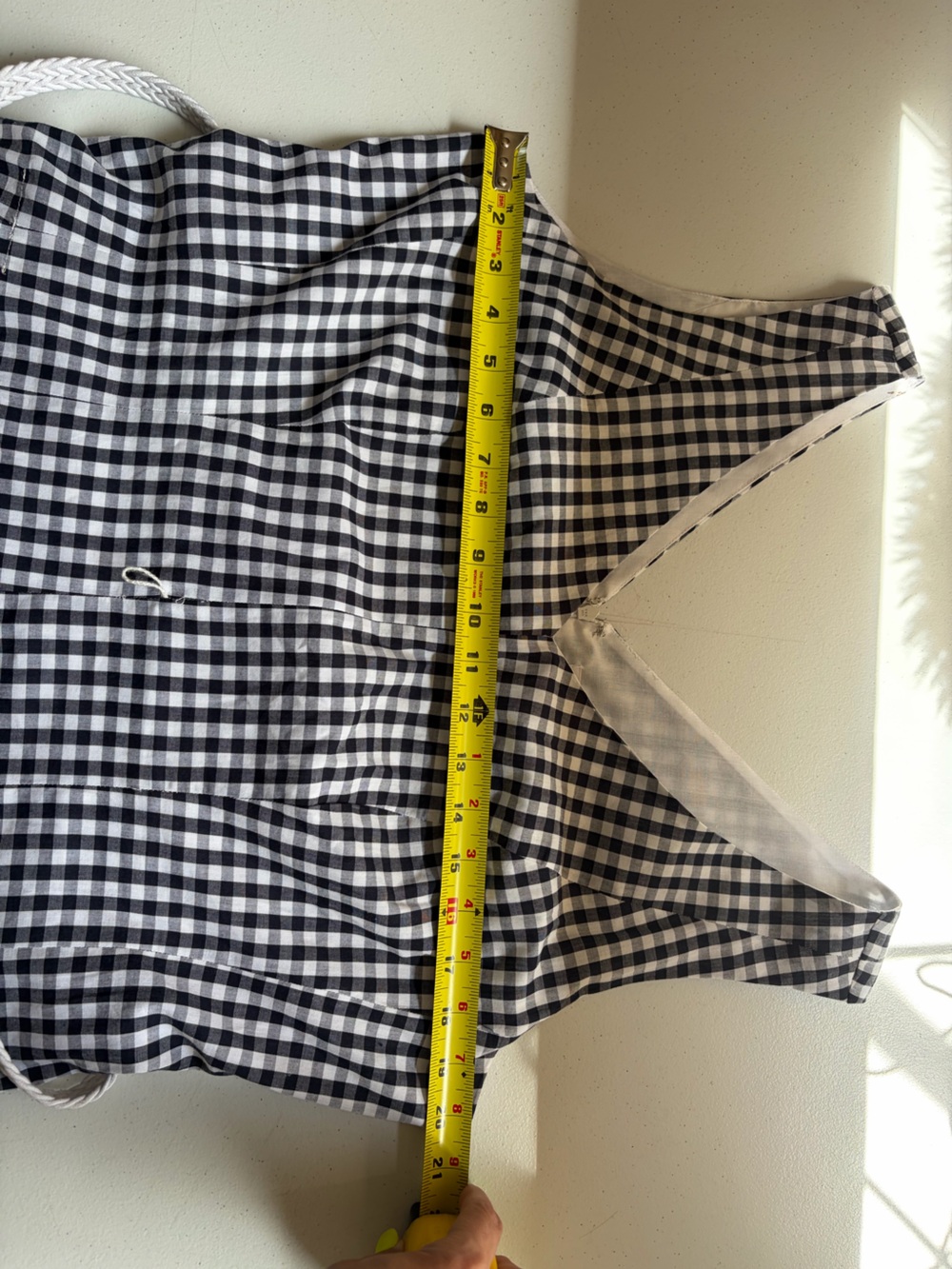 Cleo Black White Gingham Fit Flare Midi Dress A-Line Pockets Sleeveless Size 14 - Picture 13 of 14